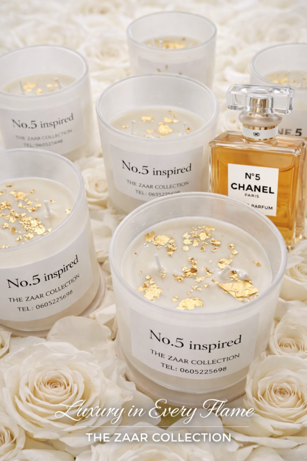 The Zaar Collection No.5 Inspired Luxury Fragrance Candle 🤍✨