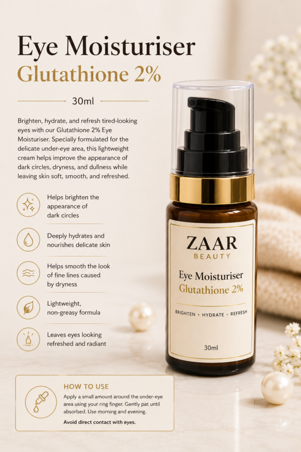 Eye Moisturiser – Glutathione 2%