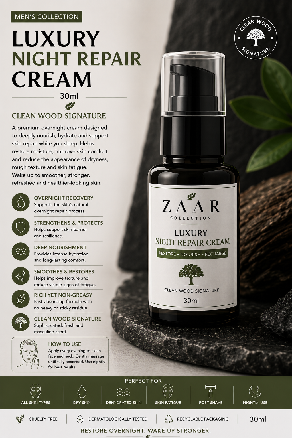 Night Repair Cream - (Men’s Collection)