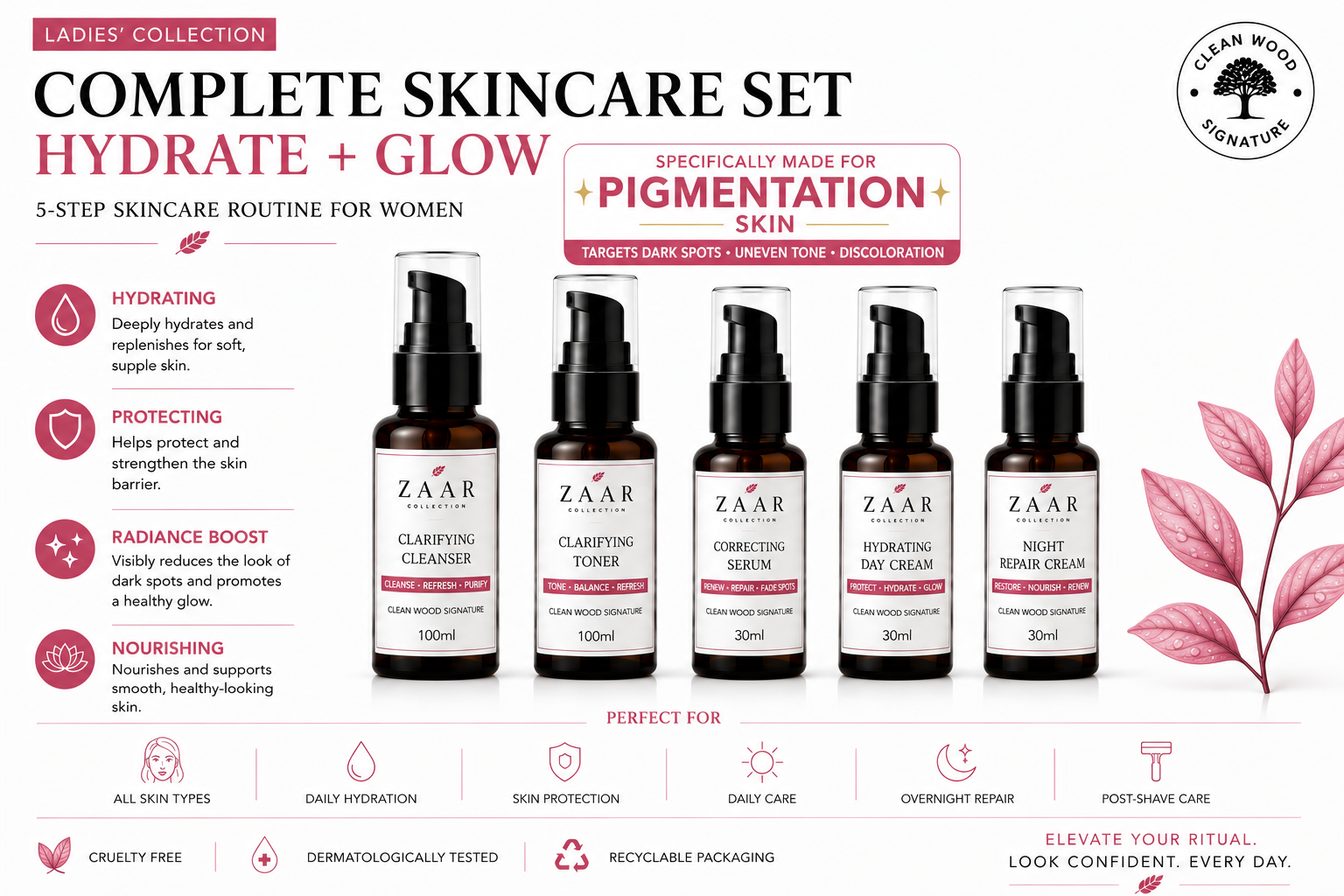 ZAAR Ladies Complete Skincare Set