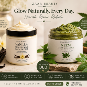 The Glow Duo-Scented Brightening Body Butter + Neem Scrub