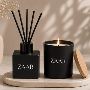 ZAAR Black 100ml Reed Diffuser & 100ml Candle Set